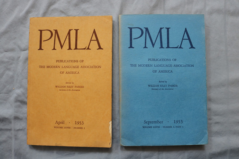 1952-1954 PMLA PUBLICATIONS - LOT OF 6 - O 3891