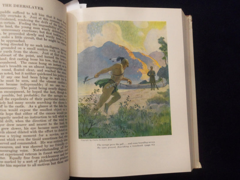 1953 THE DEERSLAYER HARDCOVER BOOK BY J.C COOPER - ILLUS. BY N.C. WYETH- KD 8580
