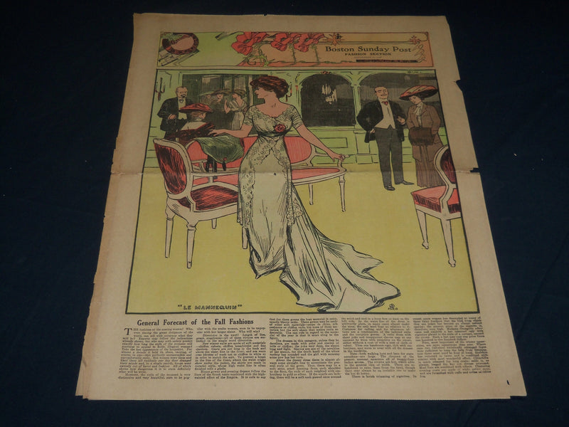 1908 SEPTEMBER 20 BOSTON SUNDAY POST FASHION SECTION - NICE ILLUS. - NP 4433