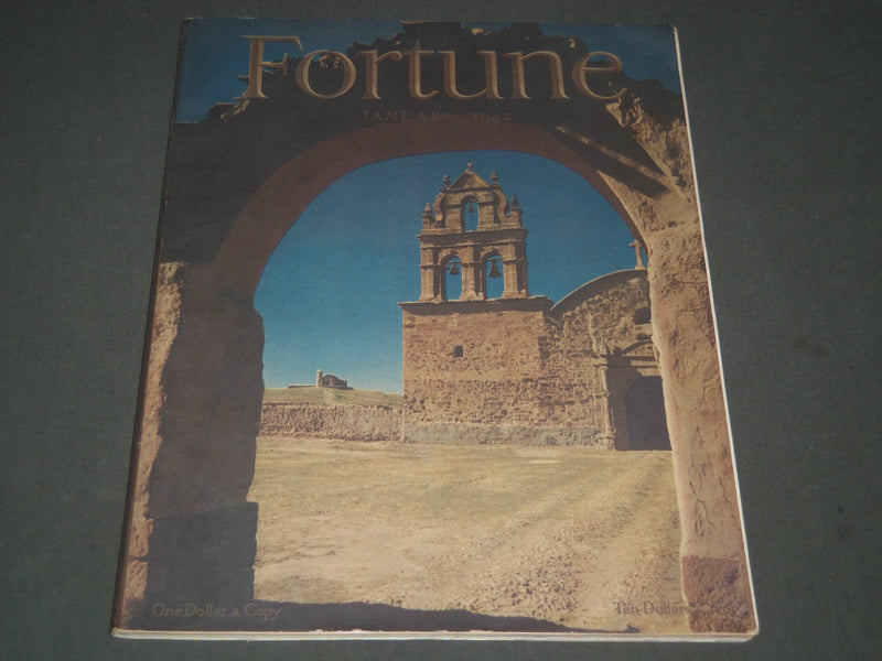 1942 JANUARY FORTUNE MAGAZINE - GREAT COVER & ADS - F 134