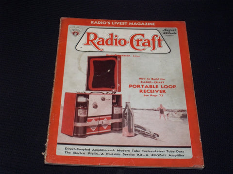1933 AUGUST RADIO-CRAFT MAGAZINE VERY NICE COVERS & ADS - E 359