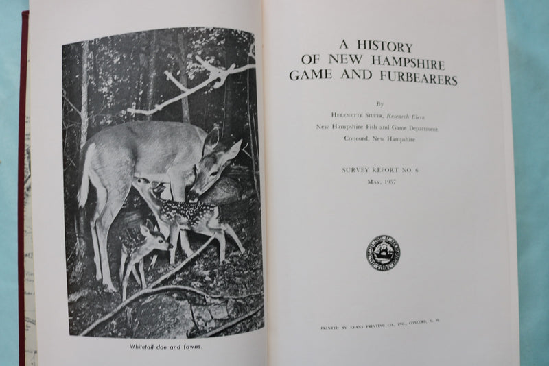 1957 NEW HAMPSHIRE GAME AND FURBEARERS REPORT BY HELENETTE SILVER - KD 9723