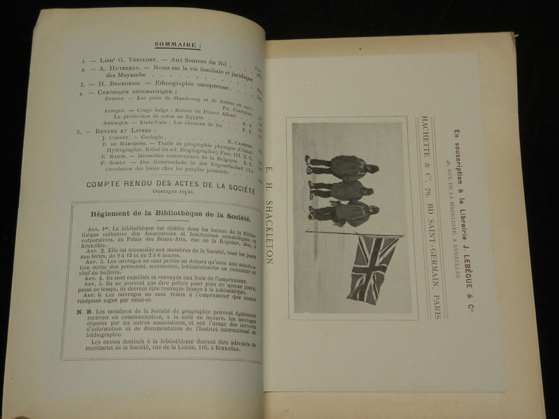1905-1914 SOCIETE ROYALE BELGE GEOGRAPHIE BULLETIN MAGAZINE LOT OF 44 - WR 284G