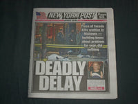 2019 DEC 18 NEW YORK POST NEWSPAPER-ERICA TISHMAN KILLED BY PIECE OF BUILDING