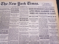 1930 SEPTEMBER 12 NEW YORK TIMES - BRIAND AND HENDERSON CLASH - NT 4195