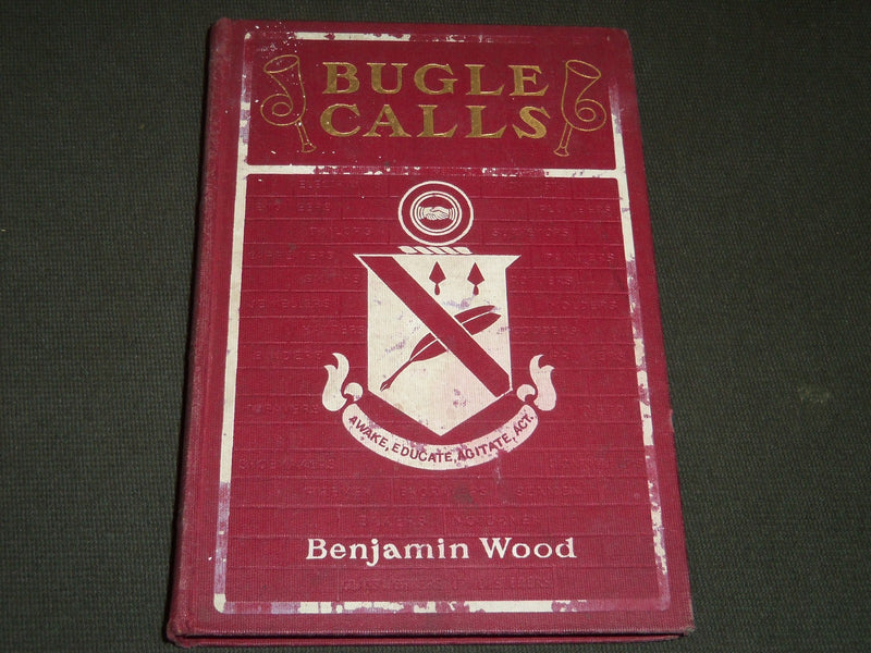 1901 BUGLE CALLS BY BENJAMIN WOOD HARDCOVER BOOK - KD 5789