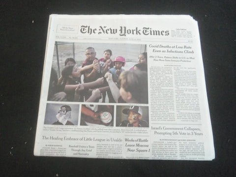 2022 JUNE 21 NEW YORK TIMES - VIRUS DEATHS AT LOW RATE EVEN AS INFECTIONS CLIMB