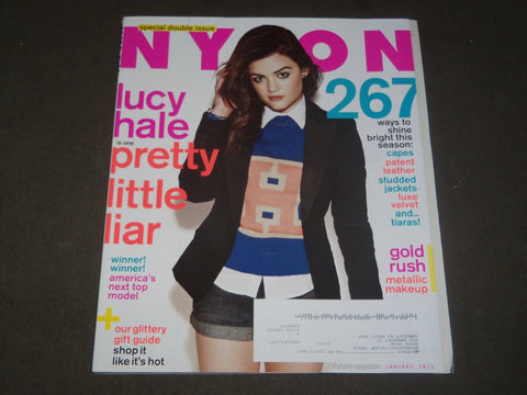 2013 JANUARY NYLON MAGAZINE - LUCY HALE COVER - FASHION - B 4181
