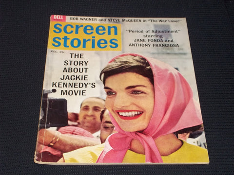 1962 DECEMBER SCREEN STORIES MAGAZINE - JACKIE KENNEDY FRONT COVER - E 14443