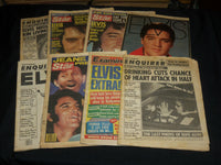 1977-1978 ELVIS PRESLEY NEWSPAPERS LOT OF 8 - NATIONAL ENQUIRER - STAR- NP 4250H