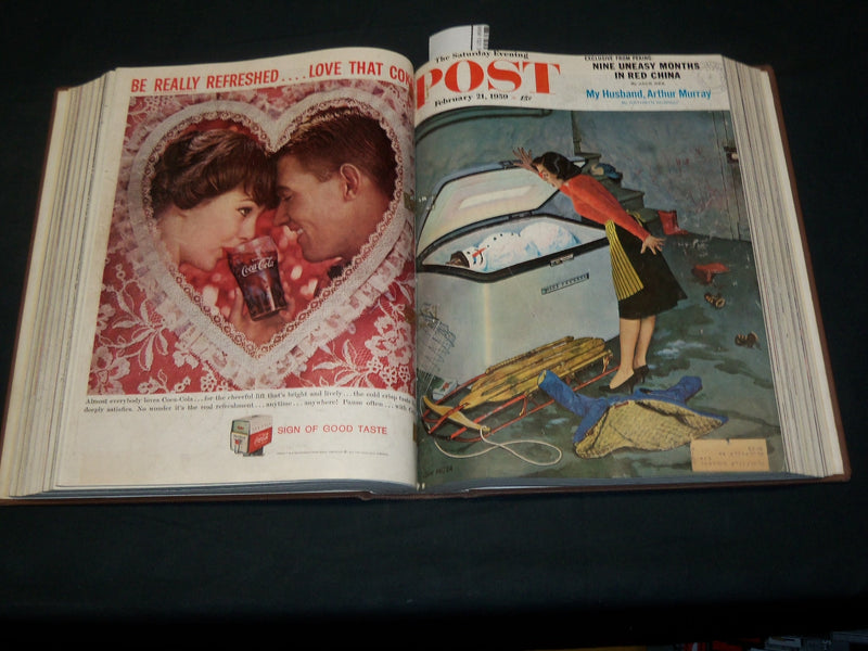 1959 JAN-MAR SATURDAY EVENING POST MAGAZINE VOLUME - GREAT COVERS & ADS- KD 5959