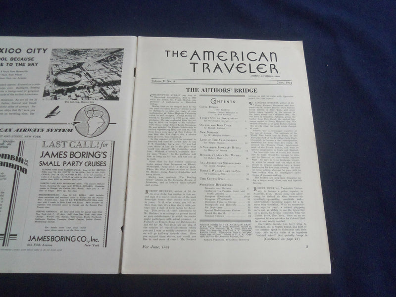 1934 JUNE THE AMERICAN TRAVELER MAGAZINE - VOLUME II, NO 6 - SP 4712L