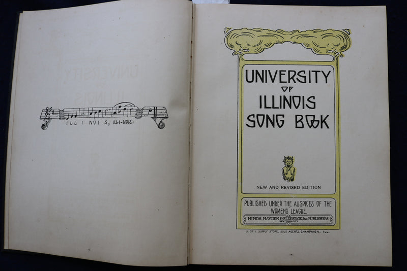 1918 UNIVERSITY OF ILLINOIS SONG BOOK - HARDCOVER BOOK - KD 9542