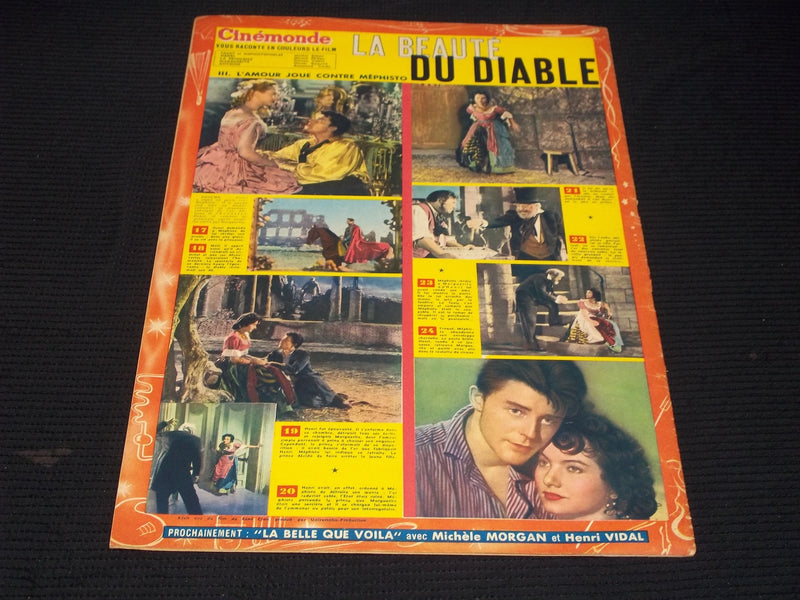 1950 MARCH 27 CINEMONDE MAGAZINE - DESAILLY DERRIEN & CHANTAL COVER - E 24833