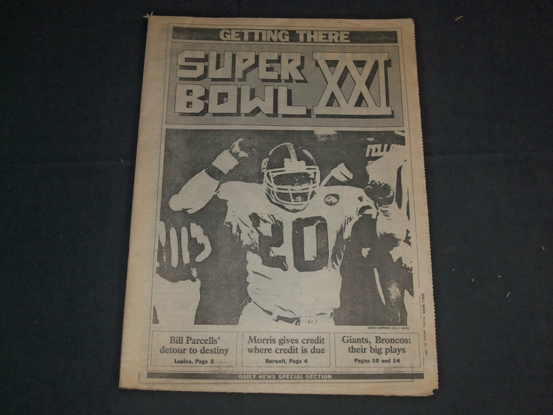 1987 JANUARY 25 NEW YORK DAILY NEWS NEWSPAPER - SUPER BOWL XXI - NP 3412