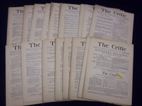1886 THE CRITIC MAGAZINE LOT OF 25 ISSUES - GREAT REVIEWS & ARTICLES - WR 798