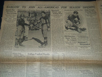 1929 SYRACUSE NY HERALD NEWSPAPER - COLGATE CRUSHES SYRACUSE 21-0 - NP 3788