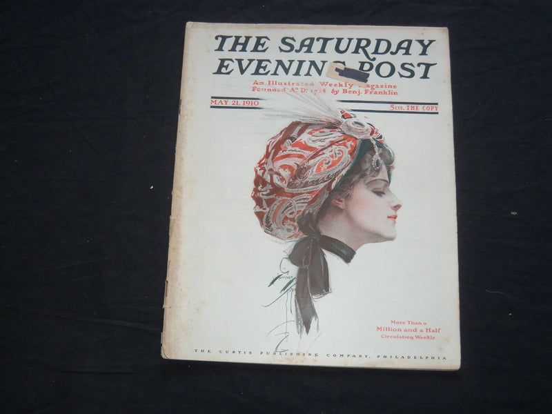 1910 MAY 21 THE SATURDAY EVENING POST MAGAZINE - HARRISON FISHER COVER - SP 481