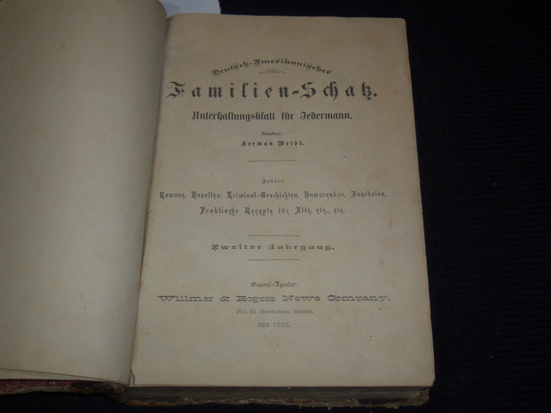 1800'S FAMILIEN - SCHATZ - GERMAN VOLUME NO. 2 - KD 944J