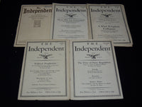 1923-1924 THE INDEPENDENT WEEKLY MAGAZINE LOT OF 35 - ARTICLES & ADS - WR 707
