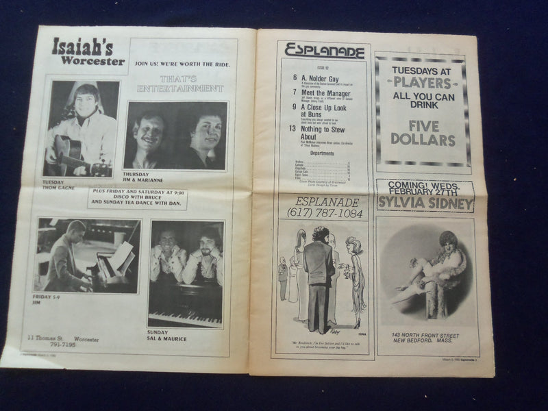 1980 MARCH 5 ESPLANADE NEWSPAPER - A NOLDER GAY - MEET THE MANAGER - NP 6828