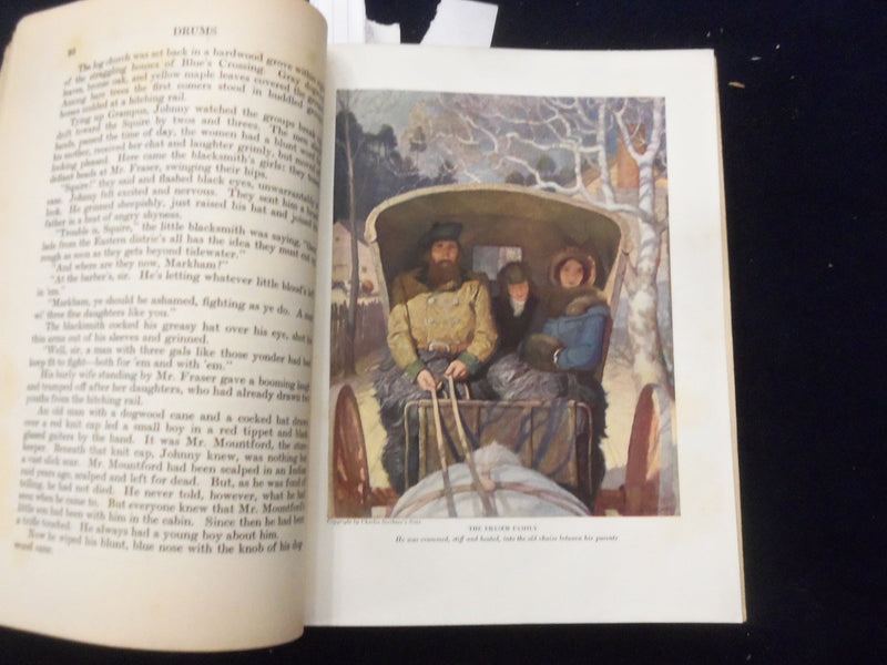 1928 DRUMS HARDCOVER BOOK BY JAMES BOYD, PICTURES BY N.C. WYETH - KD 8358