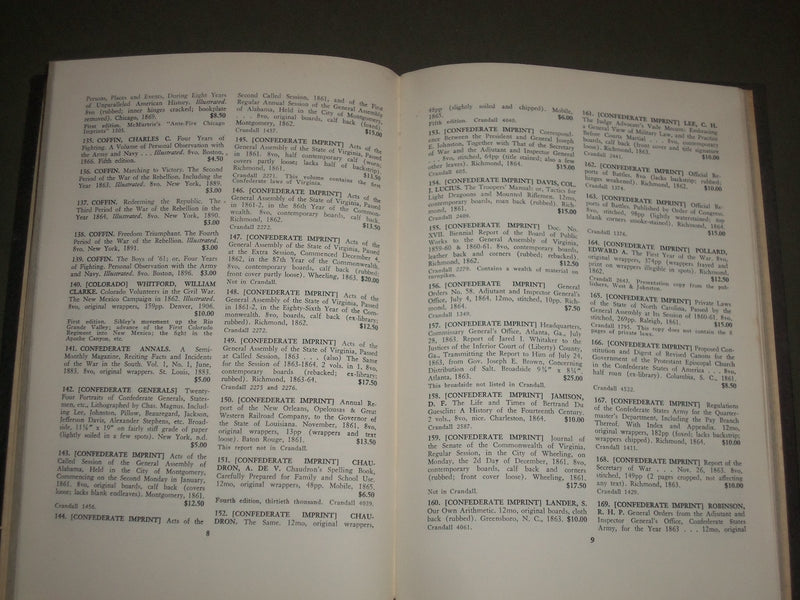 1956 THE WAR BETWEEN THE STATES CATALOG - EDWARD MORRILL & SON INC. - KD 4591