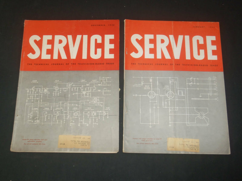 1946-1957 SERVICE - TELEVISION-RADIO MAGAZINE - LOT OF 5 - O 212J