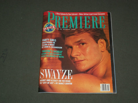 1992 MARCH PREMIERE MAGAZINE - PATRICK SWAYZE COVER - F 635
