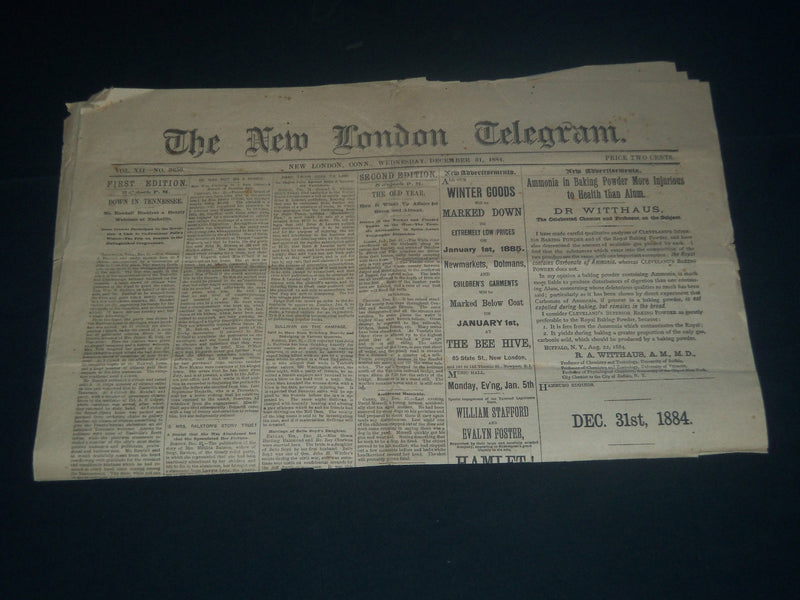 1881 SEPTEMBER 22 NEW LONDON TELEGRAM - GARFIELD LYING IN STATE - NP 3904