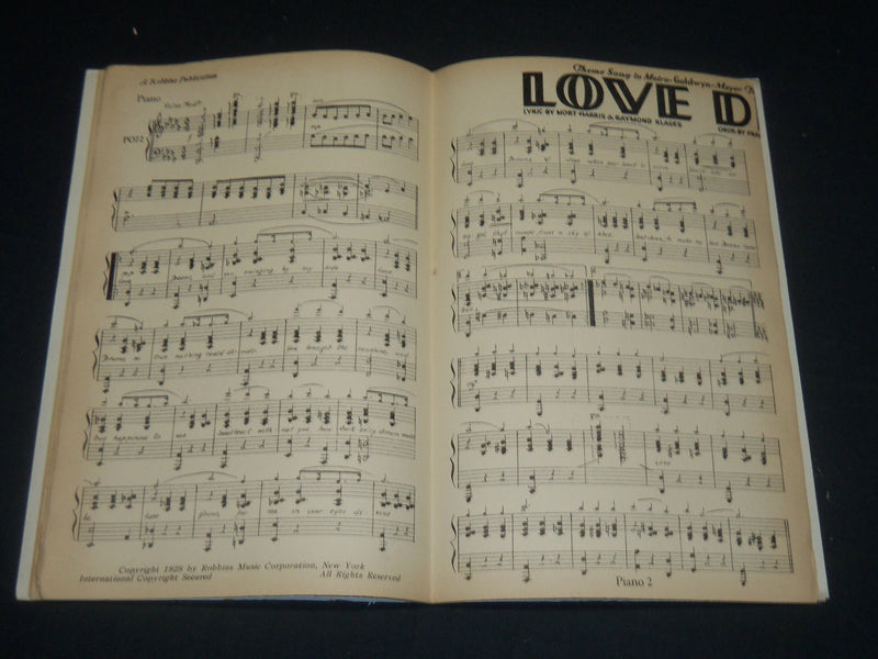 1928 LOVE DREAMS - ALIAS JIMMY VALENTINE MUSIC FOLIO - WILLIAM HAINES - J 5656