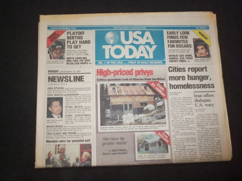 1997 DECEMBER 15 USA TODAY NEWSPAPER - CITIES REPORT MORE HUNGER - NP 7893