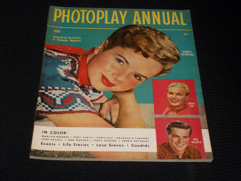 1954 PHOTOPLAY ANNUAL MAGAZINE - DEBBIE REYNOLDS FRONT COVER - E 3059