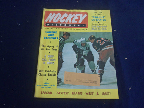 1970 APRIL HOCKEY PICTORIAL MAGAZINE - MIKE LAUGHTON-JUHA WIDING COVER - ST 200U