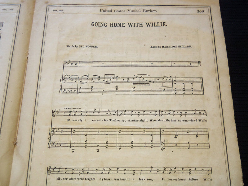 1868 JULY UNITED STATES MUSICAL REVIEW NEWSPAPER - NEW YORK - NP 5828