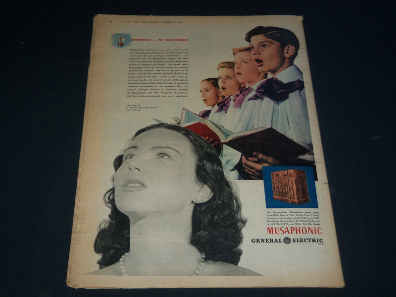 1943 NOVEMBER 21 NEW YORK TIMES MAGAZINE SECTION - ROAD TO ROME - NP 3766