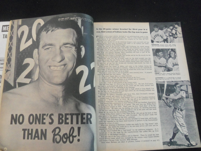 1951 JANUARY SPORT LIFE MAGAZINE - BILLY COX - BOB LEMON - J 7727