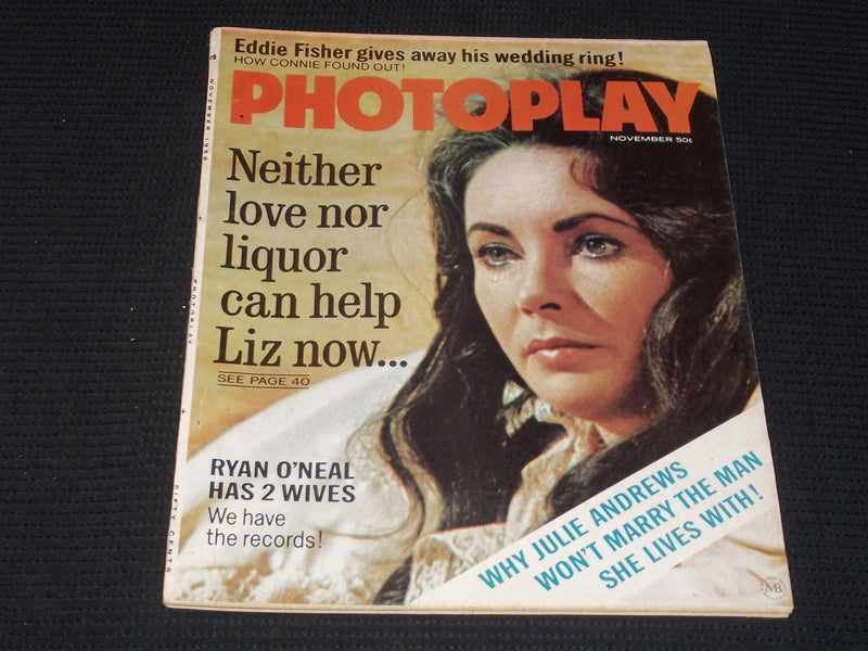 1968 NOVEMBER PHOTOPLAY MAGAZINE - ELIZABETH TAYLOR FRONT COVER - E 889
