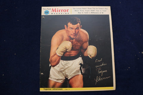 1960 JUNE 19 NY MIRROR MAGAZINE - INGEMAR JOHANSSON COVER - E 22251
