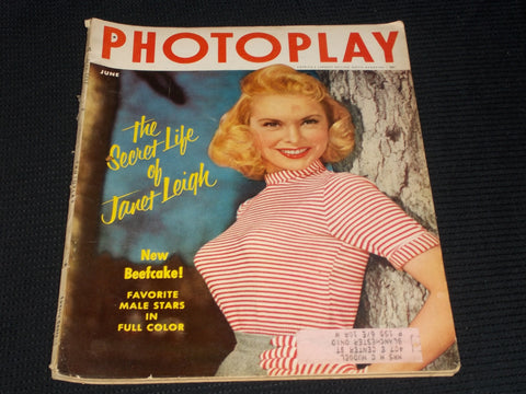 1954 JUNE PHOTOPLAY MAGAZINE - JANET LEIGH FRONT COVER - E 1898