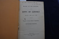1894-1895 TOWN OF LINCOLN OFFICERS & SCHOOL COMMITTEE REPORT SOFTCOVER - K 794