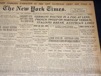 1917 AUGUST 22 NEW YORK TIMES - GERMANS ROUTED AT LENS - NT 8524