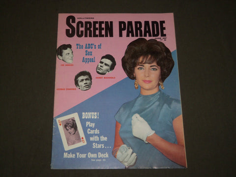 1962 JUNE SCREEN PARADE MAGAZINE - ELIZABETH TAYLOR COVER - CW 33