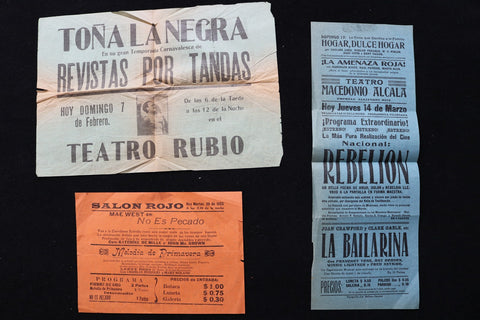 1930'S SPANISH MOVIE ANNOUNCEMENTS - LOT OF 3 - K 2857