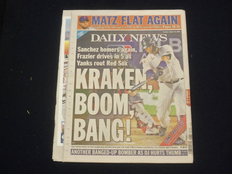 2020 AUGUST 16 NEW YORK DAILY NEWS NEWSPAPER - RISING HOMELESS IN HELL'S KITCHEN