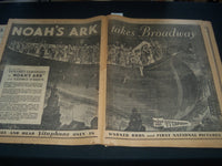 1929 MARCH 13 NEW YORK TIMES NEWSPAPER - NOAH'S ARK TAKES BROADWAY - NT 7583