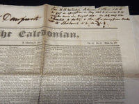1847 JUNE 26 THE CALEDONIAN NEWSPAPER - ST. JOHNSBURY, VERMONT - K 78