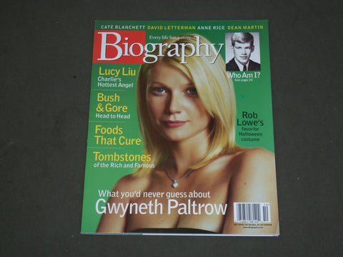 2000 OCTOBER BIOGRAPHY MAGAZINE - GWYNETH PALTROW COVER - B 3744