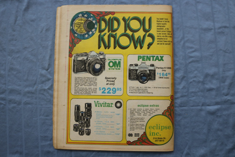 1977 FALL GUIDE TO MADISON (WISCONSIN) NEWSPAPER - NP 9231