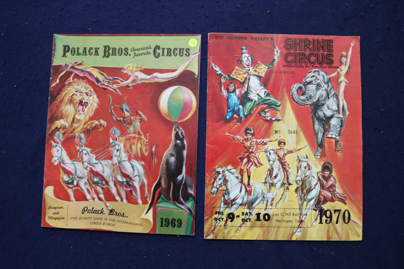 1958-1973 POLLACK BROS. CIRCUS PROGRAMS - LOT OF 17 - O 3639